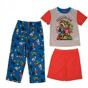 Super Mario Bros. Here We Go! 3-Piece Boys Pajama Set-Size 8